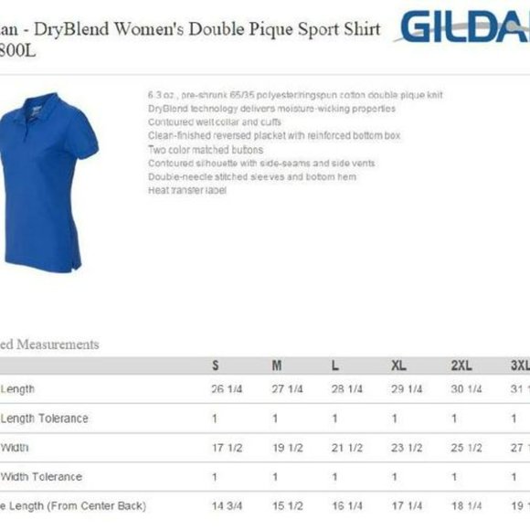 Gildan Ladies Red Sports Jersey - Large - Picture 2 of 6
